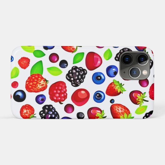 Berry Burst: fruitig patroon Case-Mate iPhone Case (Achterkant (horizontaal))