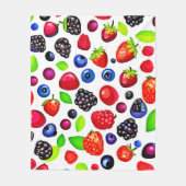 Berry Burst: fruitig patroon Fleece Deken (Voorkant)