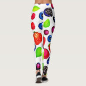 Berry Burst: fruitig patroon Leggings (Achterkant)