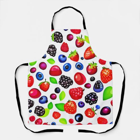 Berry Burst: fruitig patroon Schort (Voorkant)