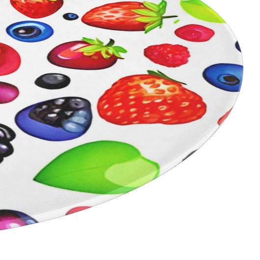 Berry Burst: fruitig patroon Snijplank (Hoek)