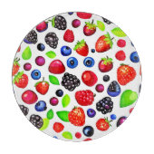 Berry Burst: fruitig patroon Snijplank (Voorkant)