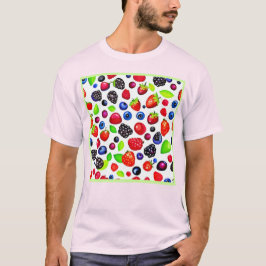 Berry Burst: fruitig patroon T-shirt