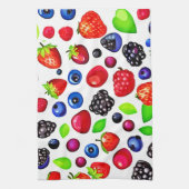 Berry Burst: fruitig patroon Theedoek (Verticaal)