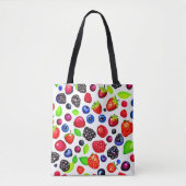 Berry Burst: fruitig patroon Tote Bag (Voorkant)