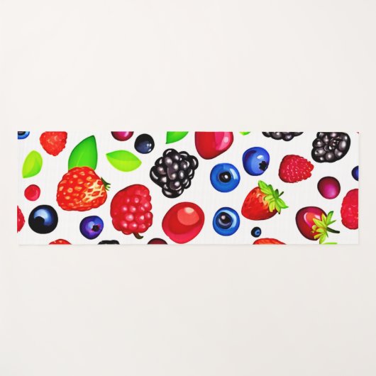 Berry Burst: fruitig patroon Yogamat (Voorkant (horizontaal))