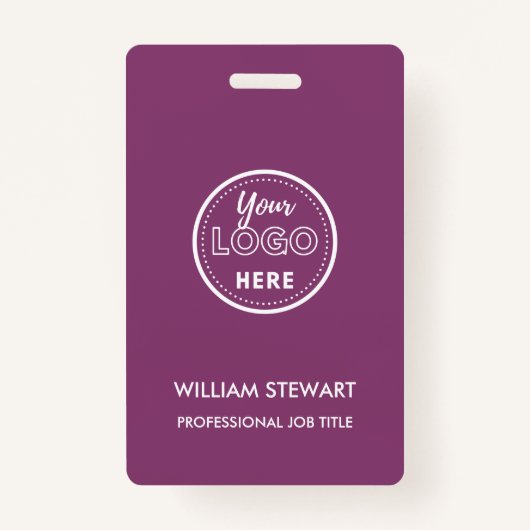 Berry Business Logo Company Medewerker Modern pers Badge (Voorkant)