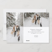 Berry Calligraphy Vrolijk Kerstfeest 7 Foto Feestdagenkaart (Achterkant)