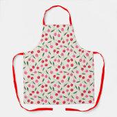 Berry Cherry Retro Rode en Roze Keuken Schort (Voorkant)