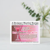 Berry Chocolate Frappe Martini Recept Briefkaart (Staand voorkant)