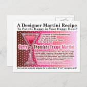 Berry Chocolate Frappe Martini Recept Briefkaart (Voorkant / Achterkant)