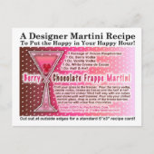 Berry Chocolate Frappe Martini Recept Briefkaart (Voorkant)