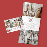 Berry Christmas 16 Fotocollage Drieluik Wenskaart<br><div class="desc">Stuur een hartelijke vakantie groet met onze prachtig ontworpen gepersonaliseerde drievoudige kerstkaart, perfect voor het presenteren van uw speciale momenten. Met 16 foto's - 5 op de cover, 8 binnen en 3 op de achtervouw - kunt u met deze kaart een jaar aan herinneringen delen in een stijlvolle, minimalistische lay-out....</div>