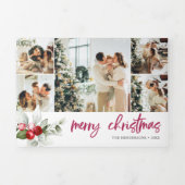 Berry Christmas 16 Fotocollage Drieluik Wenskaart (Cover)