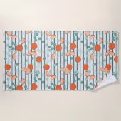 Berry Citrus - donkergroene strepen Strandlaken (Voorkant)