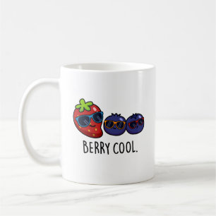 Berry Cool Funny Strawberry Blueberry Pun Koffiemok