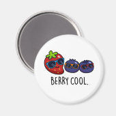 Berry Cool Funny Strawberry Blueberry Pun Magneet (Voorkant / Achterkant)