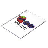Berry Cool Funny Strawberry Blueberry Pun Notitieboek (Linkerzijde)