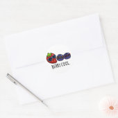 Berry Cool Funny Strawberry Blueberry Pun Ronde Sticker (Envelop)