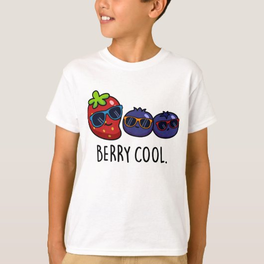 Berry Cool Funny Strawberry Blueberry Pun T-shirt (Voorkant)