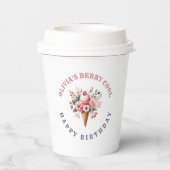 Berry Cool Happy Birthday Ice Cream Party Papieren Bekers (Achterkant)