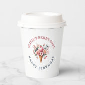 Berry Cool Happy Birthday Ice Cream Party Papieren Bekers (Voorkant)
