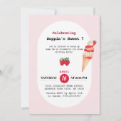 Berry Cool Strawberry Ice Cream Verjaardag Kaart (Achterkant)