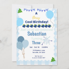 Berry Cool Verjaardag - Blueberry Verjaardag Uitno Kaart