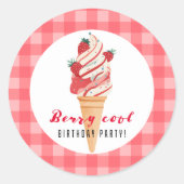 Berry Cool Verjaardag Classic Ronde Sticker (Voorkant)
