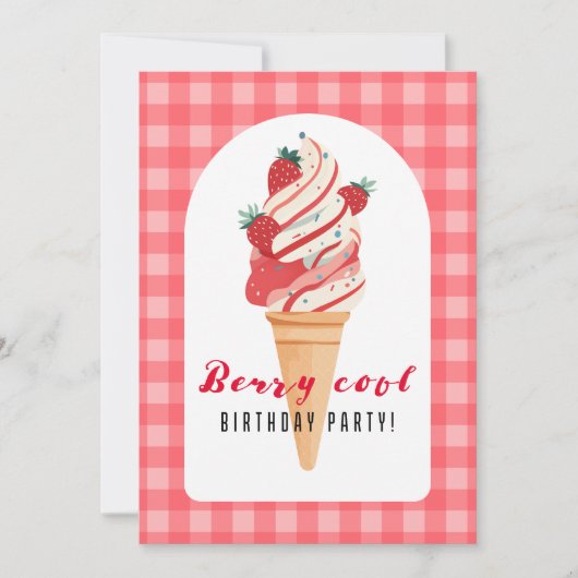 Berry Cool Verjaardag Kaart (Voorkant)