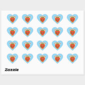 Berry Cute Button Hart Sticker (Vel)