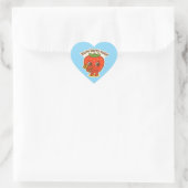 Berry Cute Button Hart Sticker (Tas)