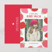 Berry Cute Classroom Valentijn Kaart (Voorkant / Achterkant)