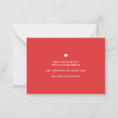 Berry Cute Classroom Valentijn Notitiekaartje (Achterkant)