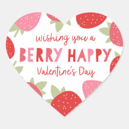 Berry Cute Valentijn Hart Sticker