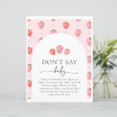 Berry Don't Say Baby Game Sign (Staand voorkant)