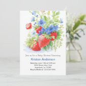 Berry Dreams Wildflower Streams Boy Baby shower Kaart (Staand voorkant)