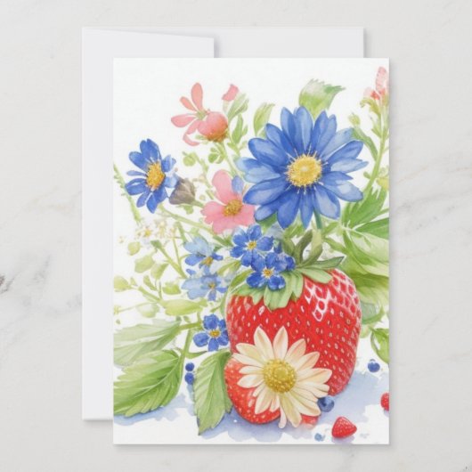 Berry Dreams Wildflower Streams Boy Baby shower Kaart (Achterkant)