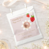 Berry eerste 1e aardbeienverjaardag bedankfoto bedankzakje (Geknipt)