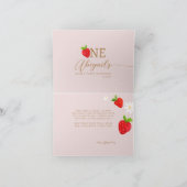 Berry eerste 1e aardbeienverjaardag bedankkaart (Binnen)