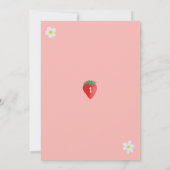 Berry eerste 1e verjaardag aardbeien draaien een kaart (Achterkant)