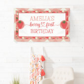 Berry eerste 1e verjaardag banner (Insitu)