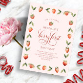 Berry eerste 1e verjaardag uitnodigingen