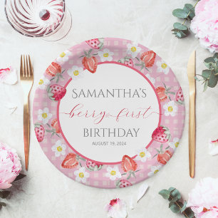 Berry Eerste 1e Verjaardagspapier Bord