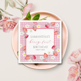 Berry Eerste 1e Verjaardagspapier Bord Servet