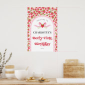 Berry Eerste aardbei 1e verjaardag 20x30 Welkom Poster (Keuken)