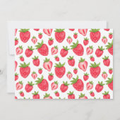 Berry eerste aardbei 1e verjaardag aangepaste foto kaart (Achterkant)