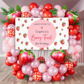 Berry eerste aardbei 1e verjaardag spandoek