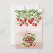 Berry Eerste Aardbei en Beer Verjaardag Bedankkaart (Achterkant)