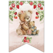 Berry Eerste Aardbei en Beer Verjaardag Vlaggetjes (Eerste vlag)